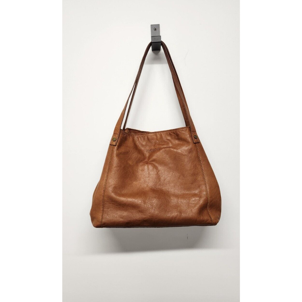 American Leather Co. Women's Brown Leather Handbag, Double Handle